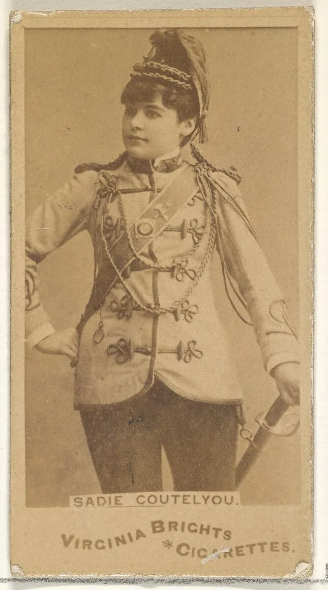 Sadie Cortelyou, from the Actors and Actresses series (N45, Type 1) for Virginia Brights Cigarettes — Allen & Ginter