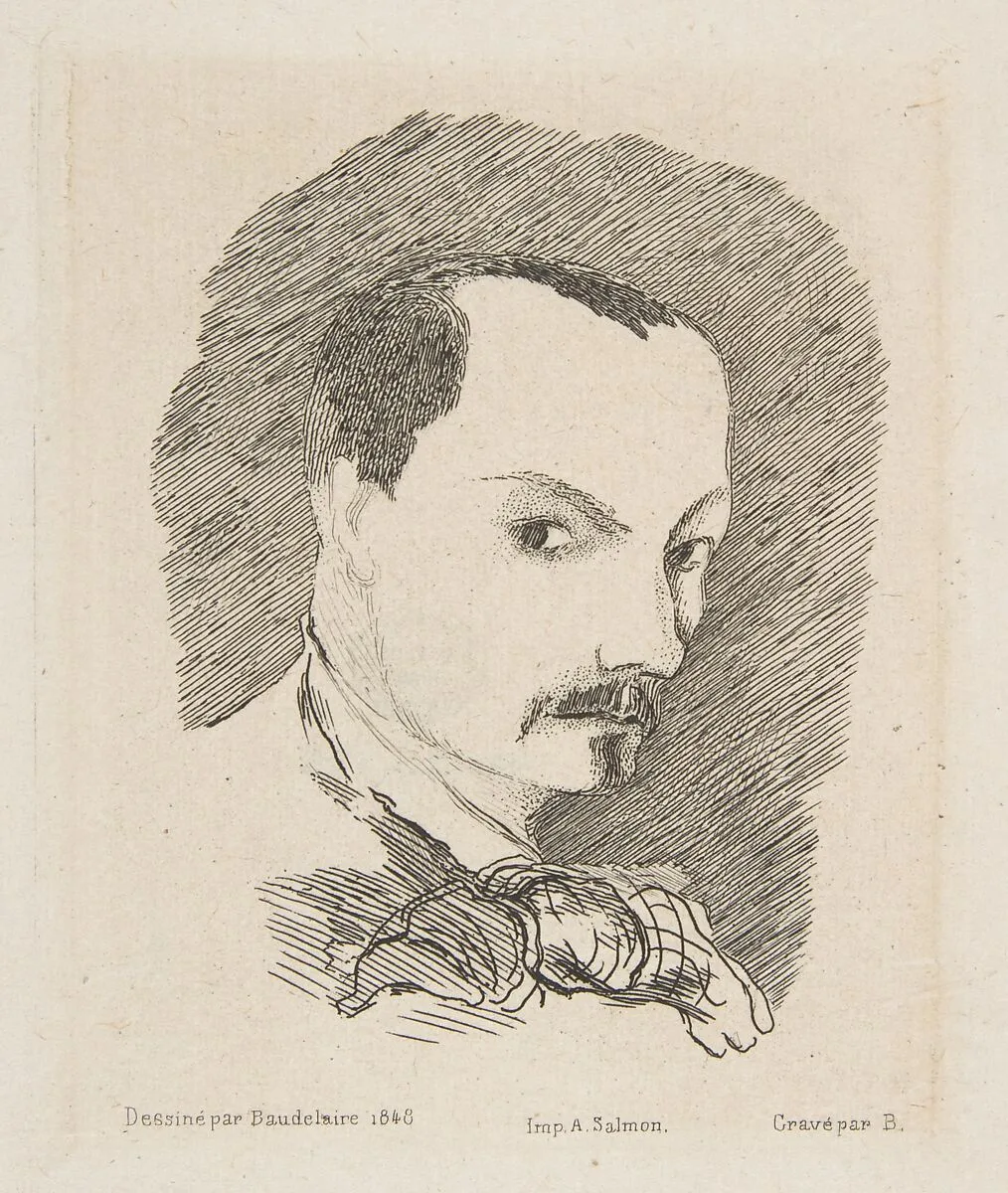 Portrait of Charles Baudelaire, after his own design of 1848 — Félix Bracquemond|Charles Baudelaire|Charles Baudelaire|Alfred Salmon
