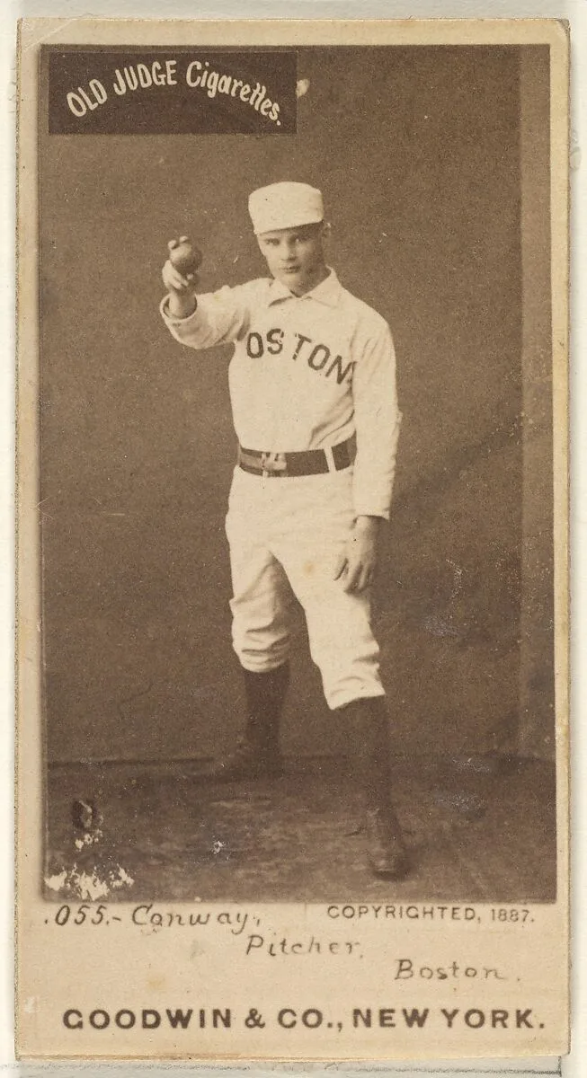 Conway, Pitcher, Boston, from the Old Judge series (N172) for Old Judge Cigarettes — Goodwin & Company