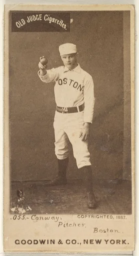 Conway, Pitcher, Boston, from the Old Judge series (N172) for Old Judge Cigarettes