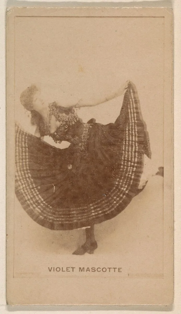 Violet Mascotte, from the Actresses series (N245) issued by Kinney Brothers to promote Sweet Caporal Cigarettes — Kinney Brothers Tobacco Company