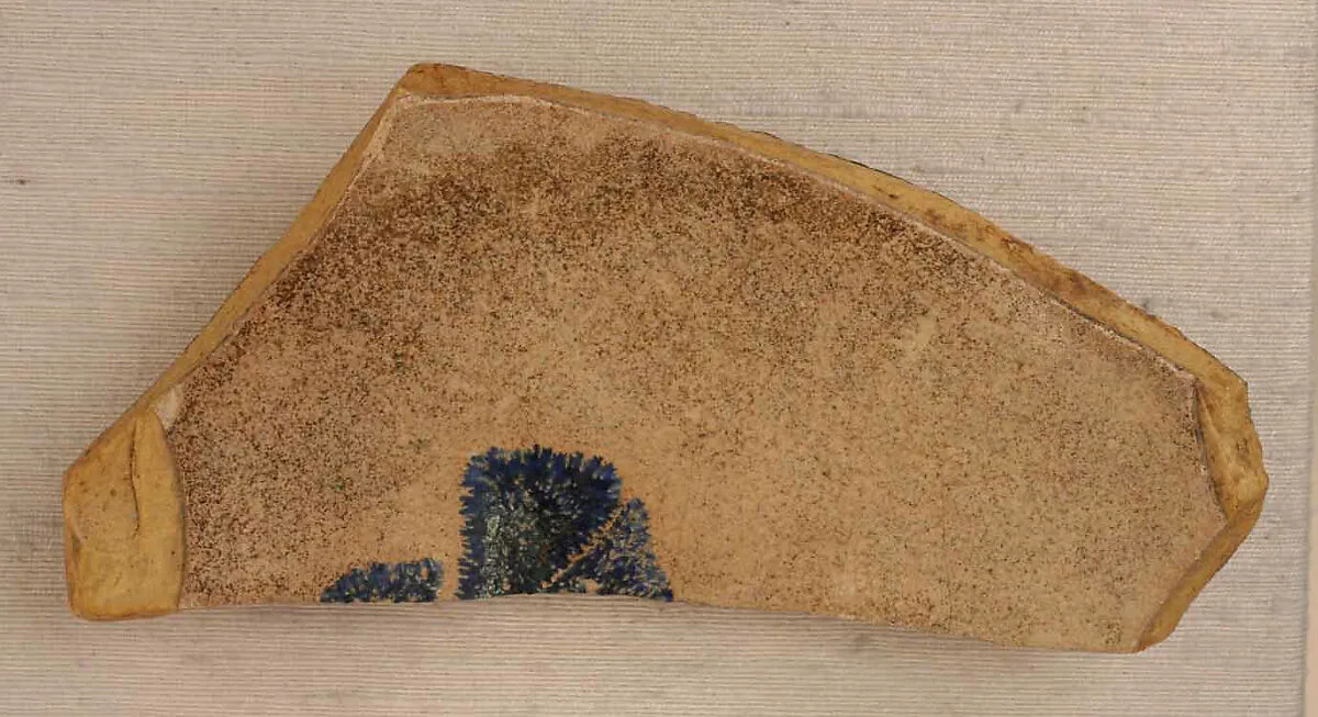 Fragment of an Open Vessel with Blue on White Motif — Unknown