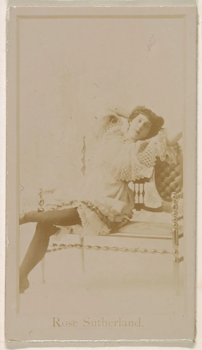 Miss Rose Sutherland, from the Actresses series (N245) issued by Kinney Brothers to promote Sweet Caporal Cigarettes — Kinney Brothers Tobacco Company