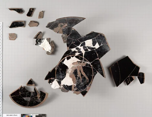 Terracotta fragments of a kylix (drinking cup)