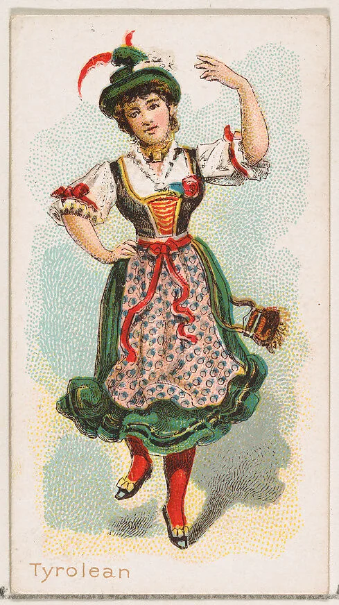Tyrolean Dancer, from the Dancing Women series (N186) issued by Wm. S. Kimball & Co. — William S. Kimball & Company