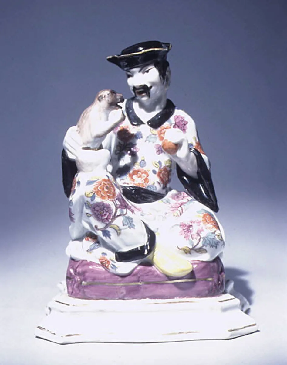 Figure in the form of a seated man (one of a pair) — Johann Friedrich Eberlein|Meissen Manufactory