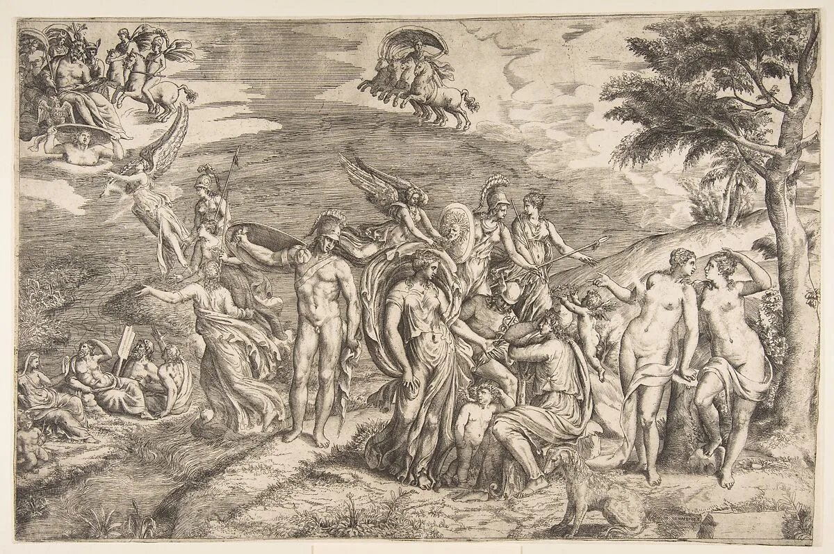 The Judgment of Paris — Giulio Bonasone