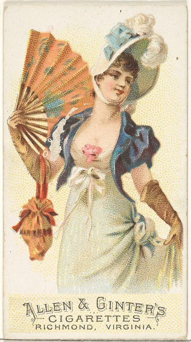 Plate 7, from the Fans of the Period series (N7) for Allen & Ginter Cigarettes Brands — Allen & Ginter|Schumacher & Ettlinger