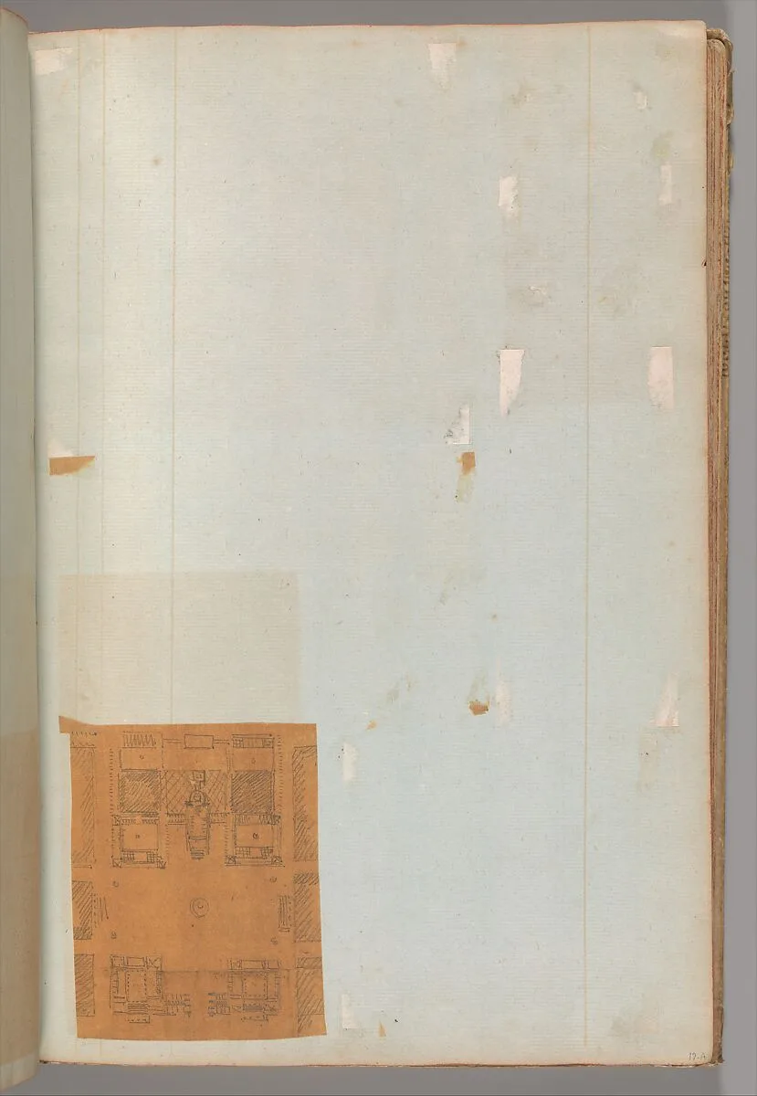 Page from a Scrapbook containing Drawings and Several Prints of Architecture, Interiors, Furniture and Other Objects — Pierre François Léonard Fontaine|Charles Percier