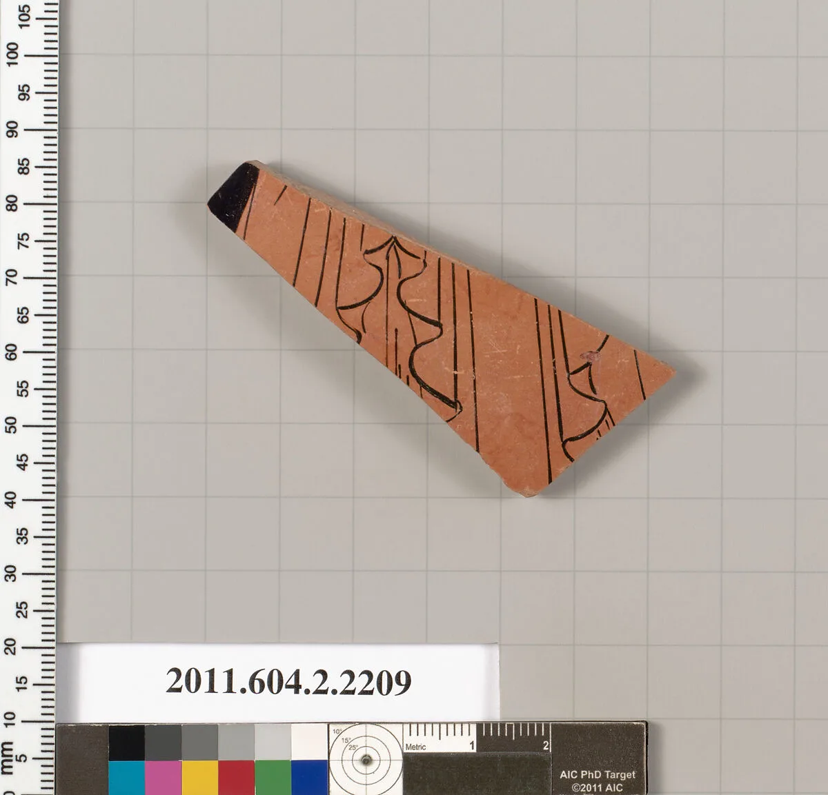 Terracotta fragment of a pot; unglazed on the inside — Unknown