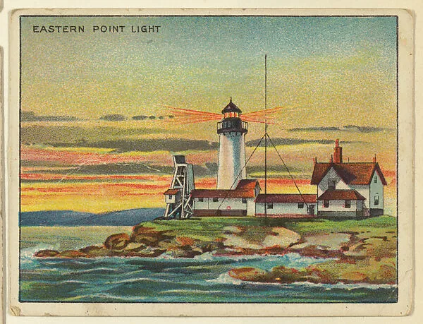 Eastern Point Light, from the "Lighthouse Series" (T77), issued with Hassan Cigarettes by the American Tobacco Company — American Tobacco Company