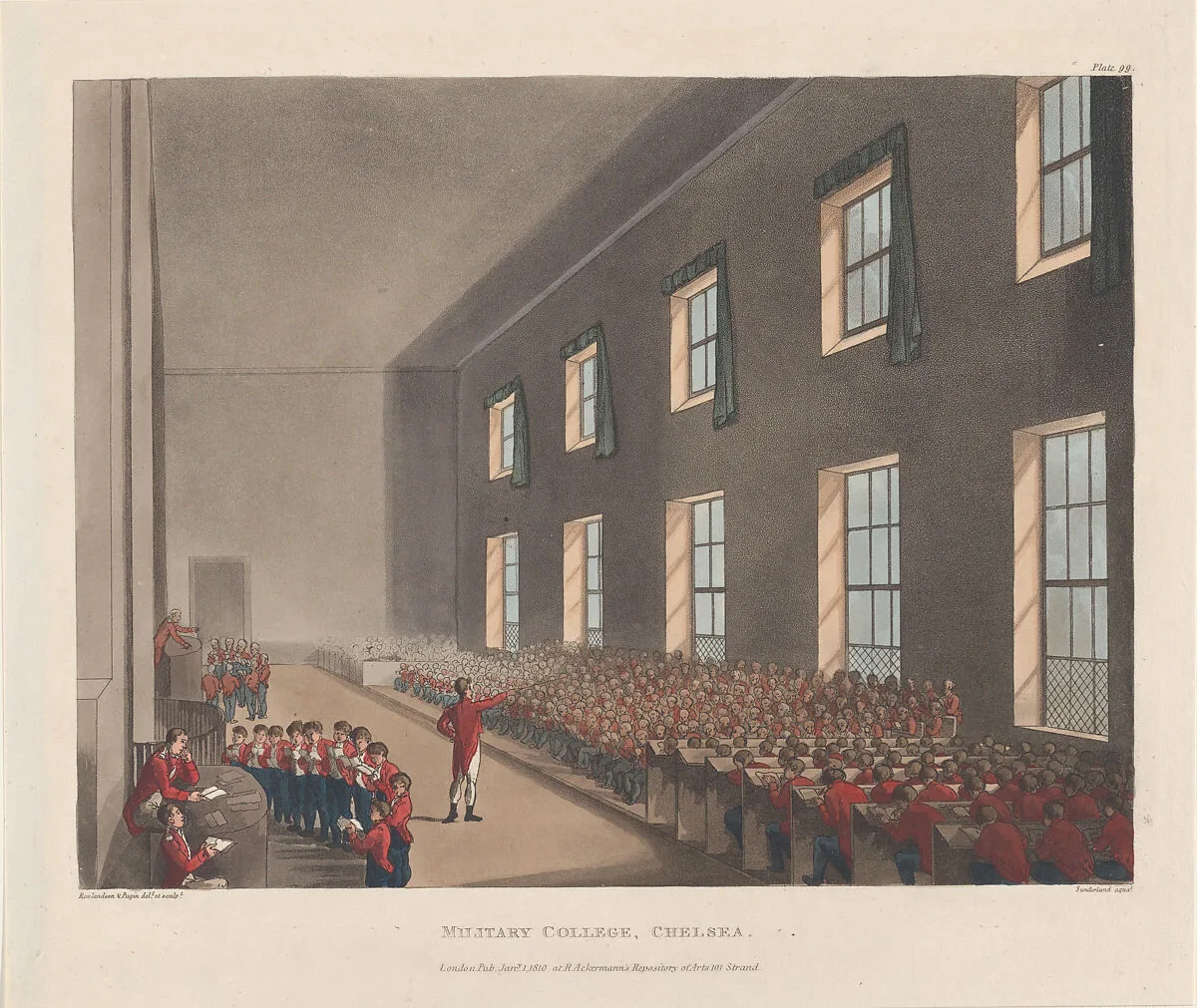 Military College, Chelsea — Rudolph Ackermann, London|Thomas Rowlandson|Auguste Charles Pugin|Thomas Sutherland