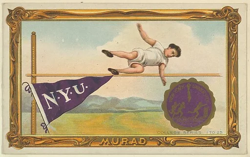 New York University, version one, part of the College Series cabinet cards (T6)