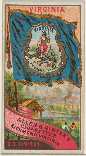 Virginia, from Flags of the States and Territories (N11) for Allen & Ginter Cigarettes Brands