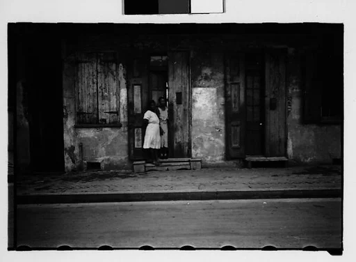 [Two Women Standing in Doorway in French Quarter, New Orleans, Louisiana]