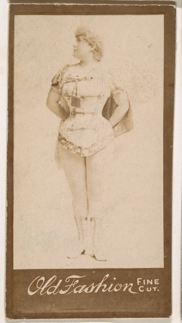 Actress standing with arms behind back, from the Actresses series (N664) promoting Old Fashion Fine Cut Tobacco — Unknown