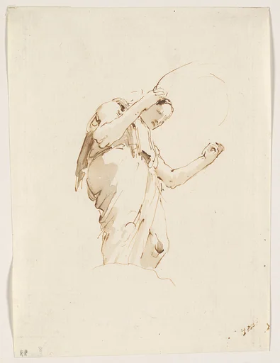 Standing Woman Holding a Hoop