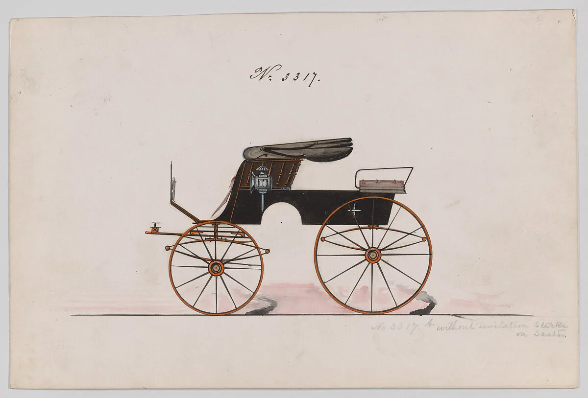 Design for Stanhope Phaeton, no. 3317 — Brewster & Co.