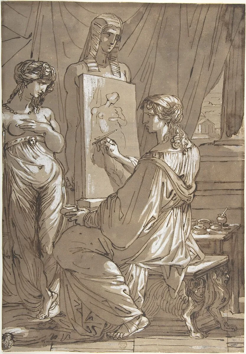 An Artist and His Model — Felice Giani