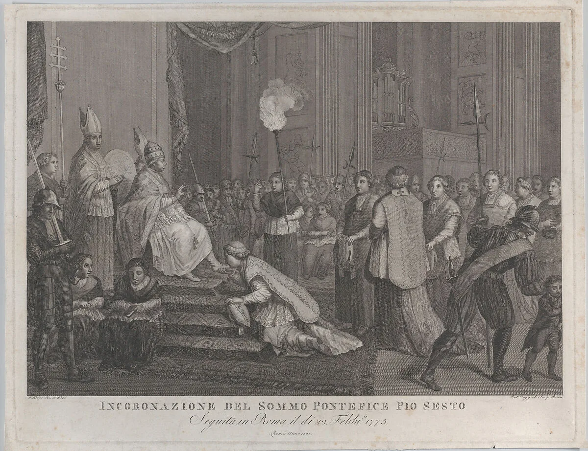 Coronation of Pope Pius VI — Pope Pius VI|Antonio Poggioli|Giacomo Beys