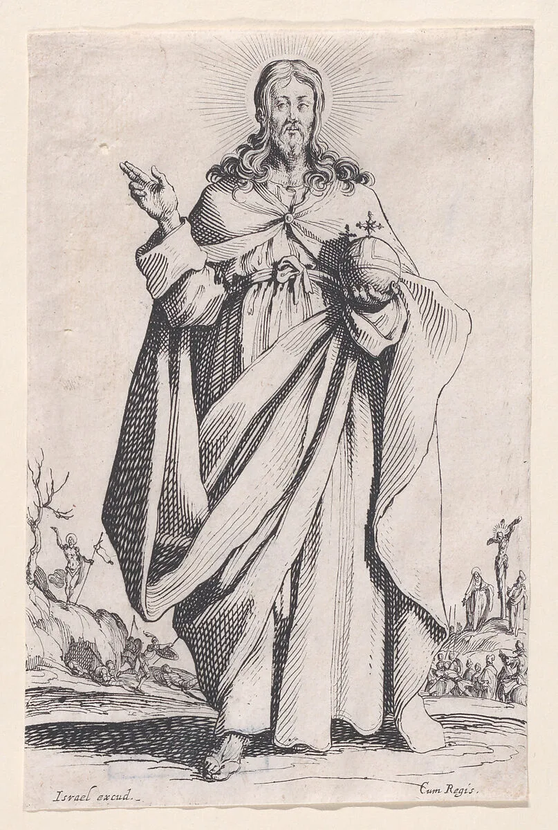 St. Peter, from Les Grands Apôtres Debout, Représentant Le Sauveur, La Bienheureuse Marie et Les Saints Apôtres (The Large Standing Apostles, Representing The Savior, The Blessed Mary and The Apostles) — Jacques Callot|Israël Henriet
