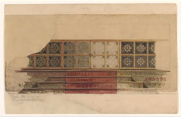 Design for a chancel rail — Tiffany Studios|Louis C. Tiffany|Tiffany Glass Company|Tiffany Glass and Decorating Company