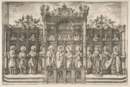 Large Choirstall with Christ Blessing the Virgin
