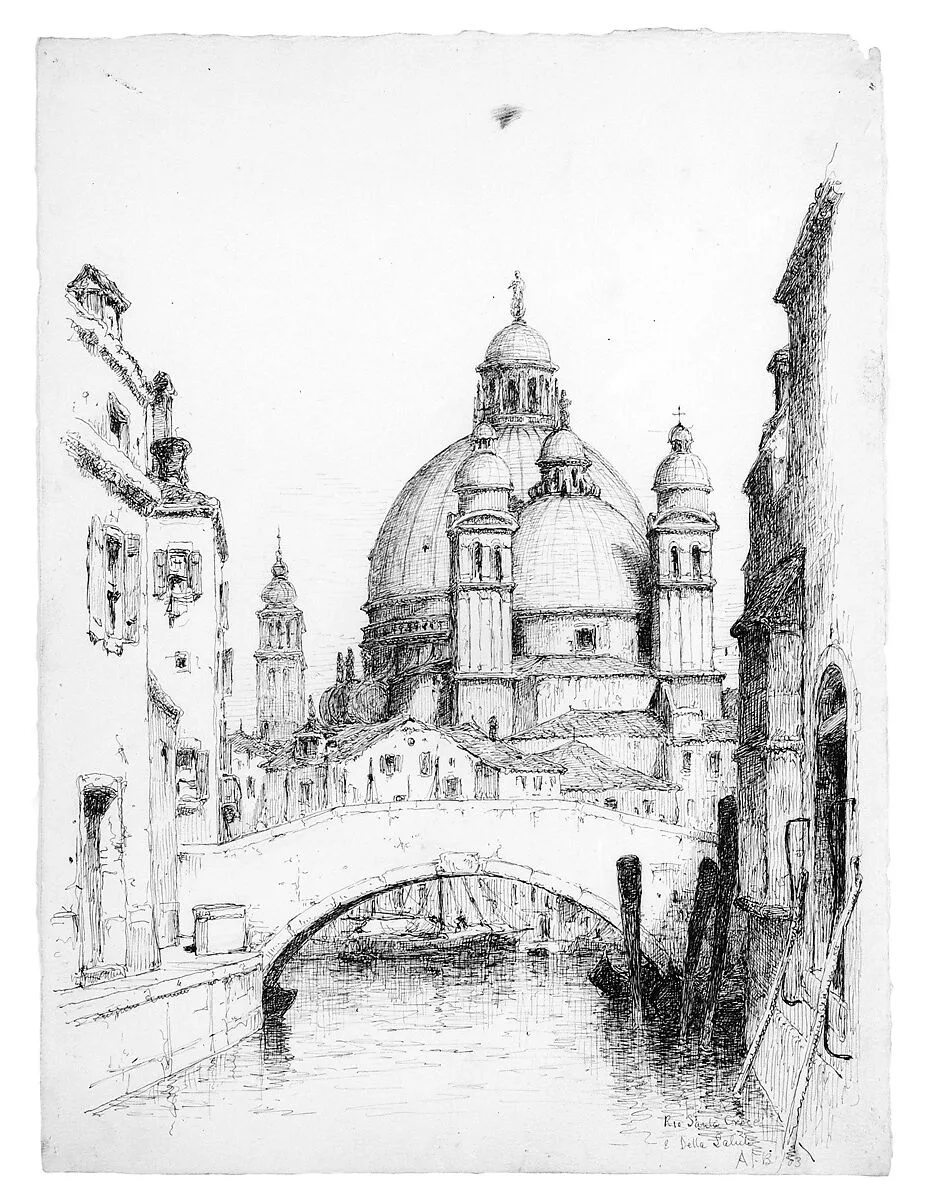 Rio Santa Croce e Santa Maria della Salute, Venice — Andrew Fisher Bunner