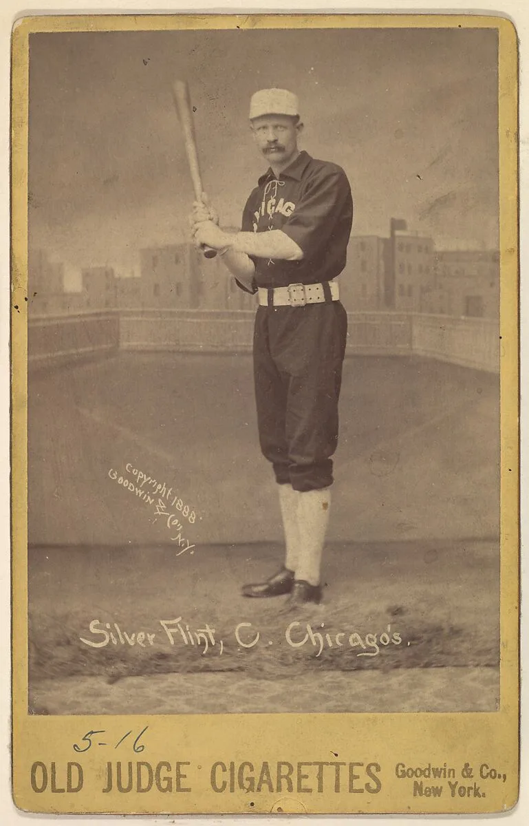 "Silver Flint" Frank Sylvester Flint, Catcher, Chicago, from the series Old Judge Cigarettes — Goodwin & Company