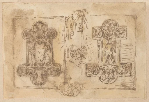 Two designs for ornamental plaques