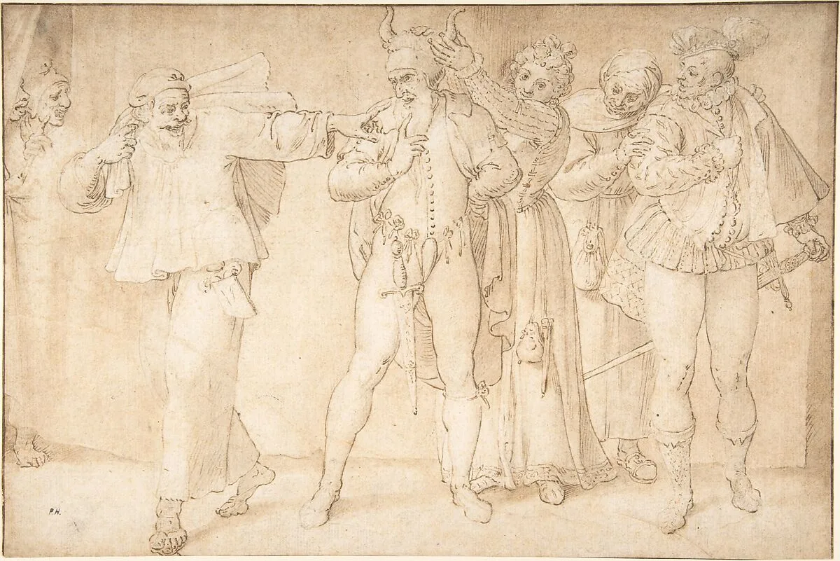 A Theatrical Scene — Anonymous, French, 17th century