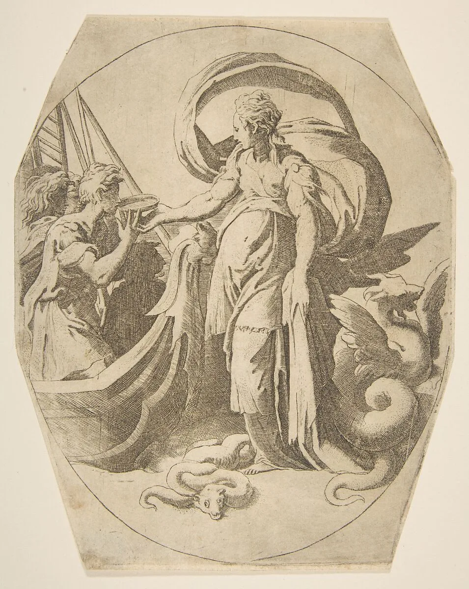 Circe and the Companions of Ulysses — Giulio Bonasone|Parmigianino (Girolamo Francesco Maria Mazzola)