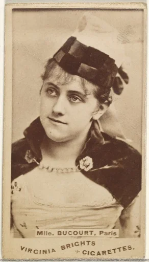 Mlle. Bucourt, Paris, from the Actors and Actresses series (N45, Type 1) for Virginia Brights Cigarettes