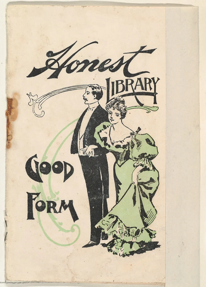 Good Form, from the Honest Library series (N115) issued by Duke Sons & Co. to promote Honest Long Cut Tobacco — Donaldson Brothers|W. Duke, Sons & Co.