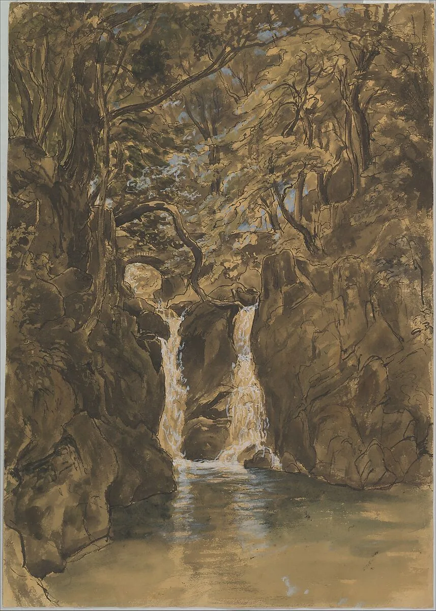 A View of Lower Rydal Falls, Cumbria — Thomas Fearnley