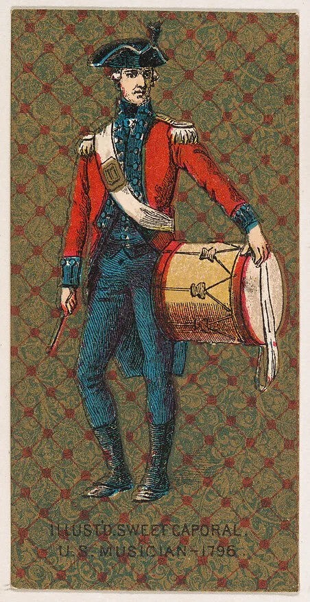 Musician, United States Army, 1796, from the Military Series (N224) issued by Kinney Tobacco Company to promote Sweet Caporal Cigarettes — Kinney Brothers Tobacco Company