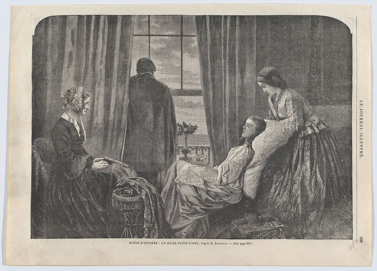 Scène d’Octobre: La jeune poitrinaire (An October Scene: The Young Consumptive), from "Le Journal Illustré" no. 34 — Henry Peach Robinson