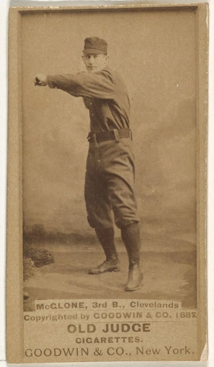 John T. McGlone, 3rd Base, Cleveland, from the Old Judge series (N172) for Old Judge Cigarettes — Goodwin & Company