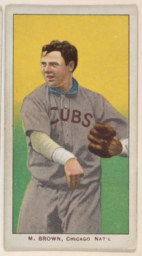 M. Brown, Chicago, National League, from the White Border series (T206) for the American Tobacco Company