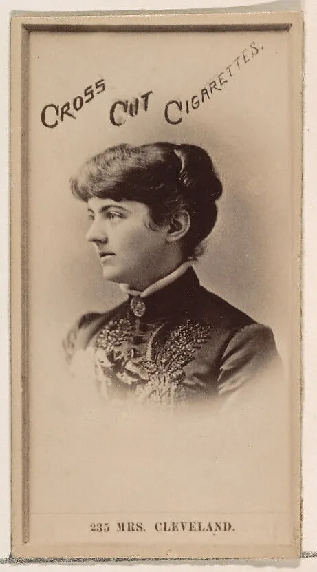 Card Number 235, Mrs. Cleveland, from the Actors and Actresses series (N145-2) issued by Duke Sons & Co. to promote Cross Cut Cigarettes — W. Duke, Sons & Co.