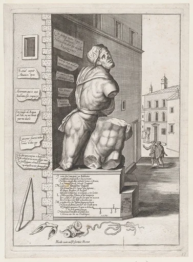 Statue of Pasquin in the House of Cardinal Ursino