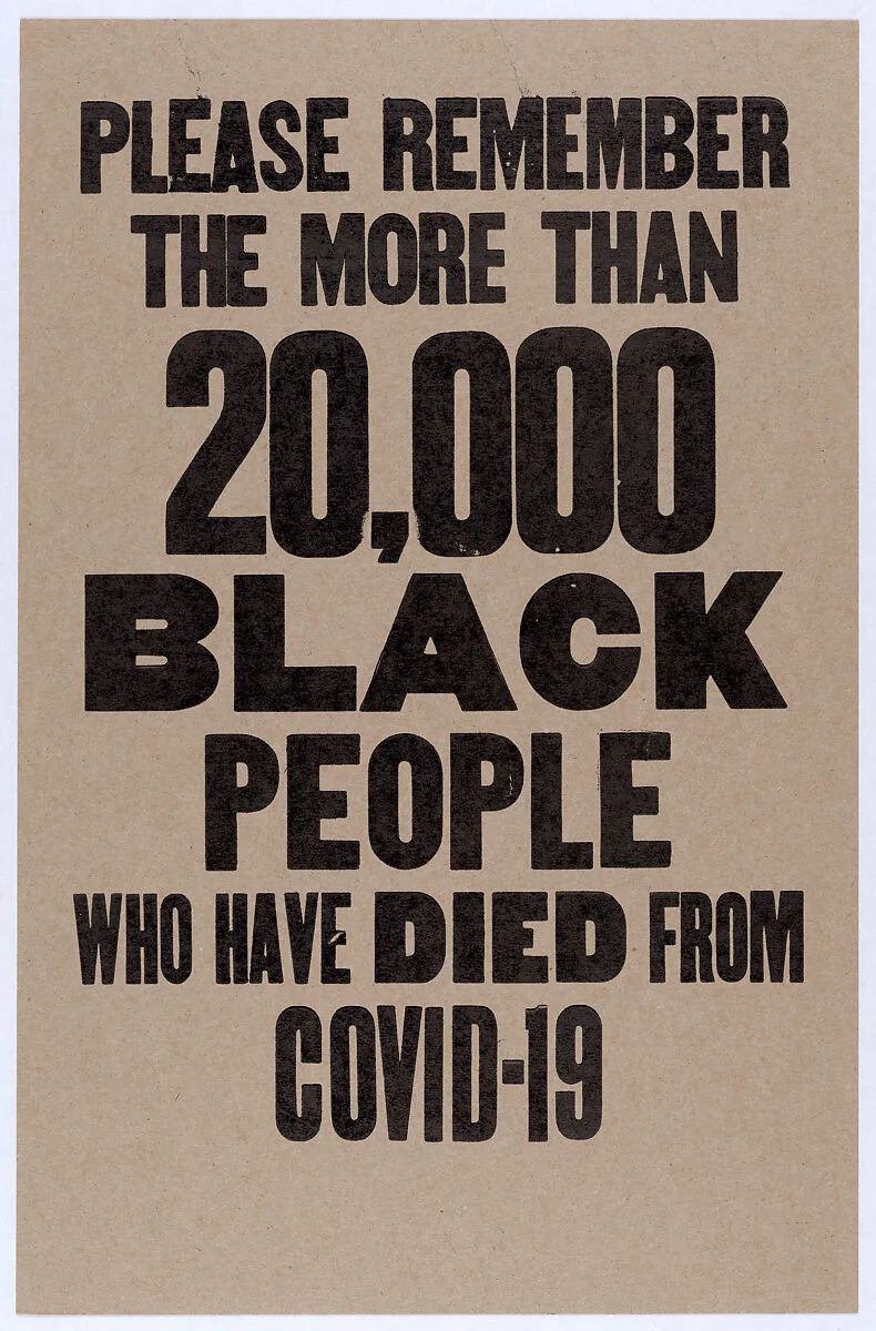 Please Remember The More Than 20,000 Black People Who Have Died From COVID-19 — Amos Kennedy