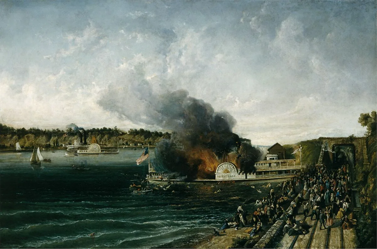 Burning of the Sidewheeler Henry Clay — Unknown
