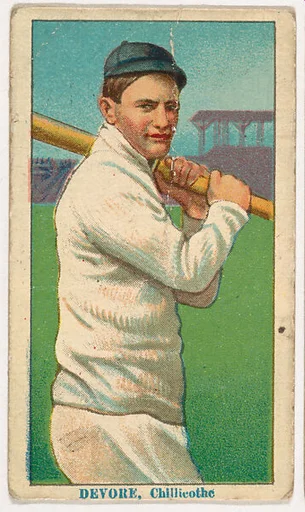 Josh Devore, Chillicothe, from Coupon Cigarettes Baseball Issue, 1914-1916