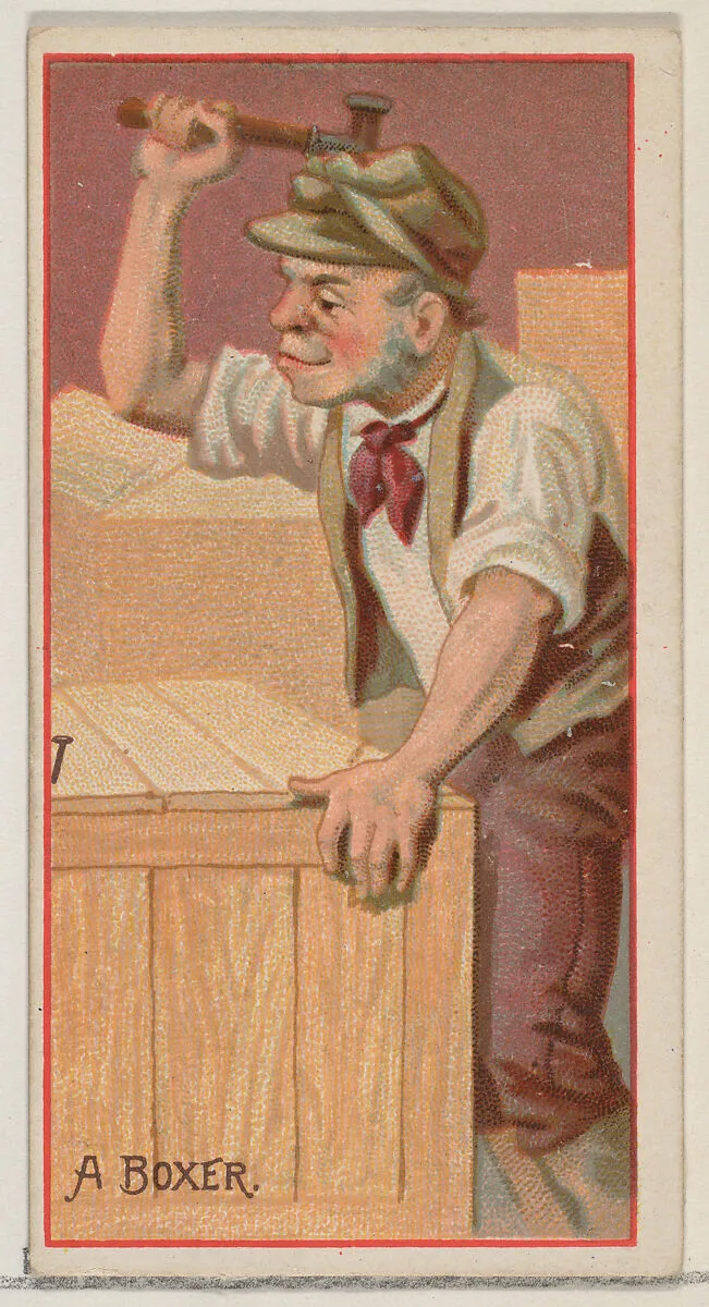 A Boxer, from the Jokes series (N87) for Duke brand cigarettes — W. Duke, Sons & Co.|George S. Harris & Sons