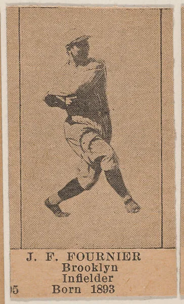 J. F. Fournier, Brooklyn Infielder, Baseball photos strip cards -- Brooklyn Dodgers (W504) — Universal Toy & Novelty Manufacturing Company