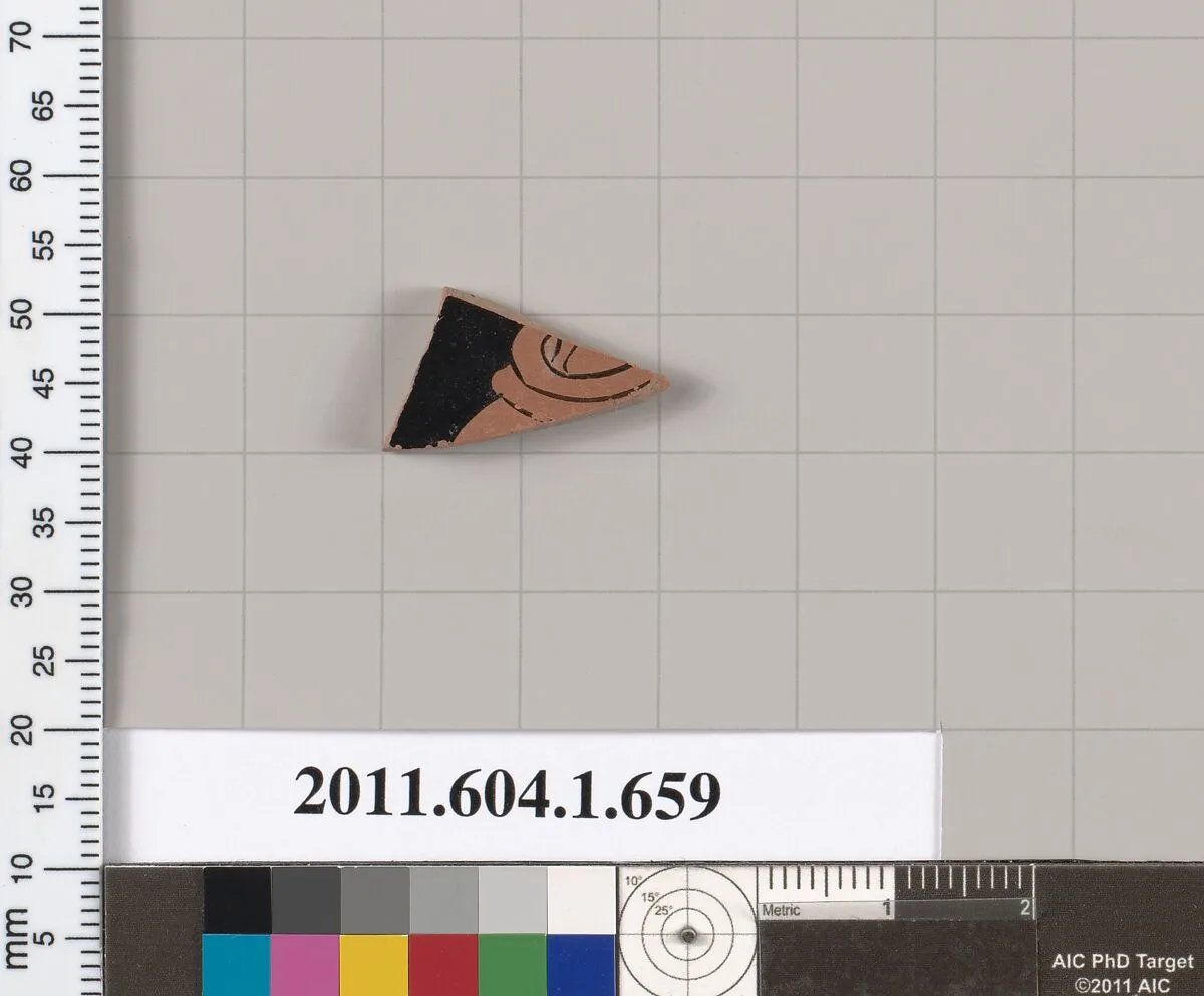 Terracotta fragment of a kylix (drinking cup) — Unknown
