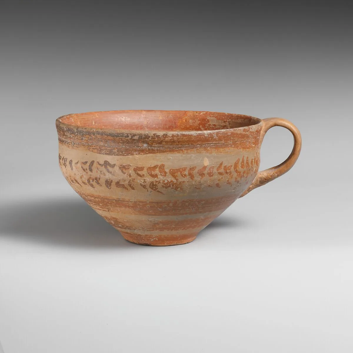Terracotta hemispherical cup — Unknown