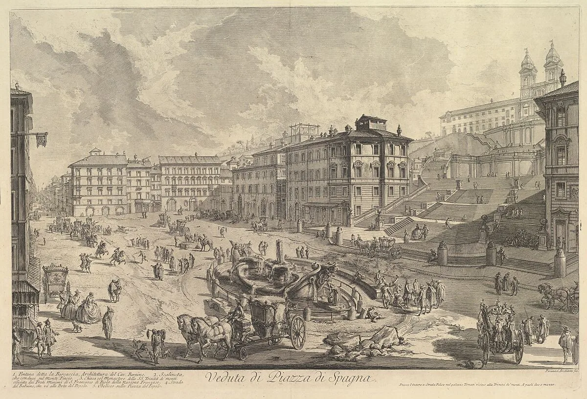 The Piazza di Spagna (Veduta di Piazza di Spagna) — Giovanni Battista Piranesi
