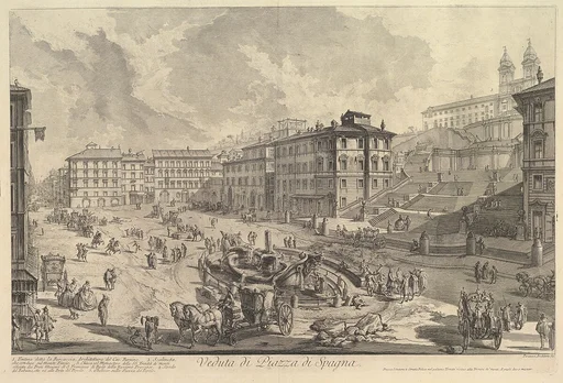 The Piazza di Spagna (Veduta di Piazza di Spagna)